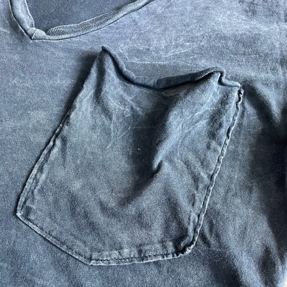 Truly Madly Deeply | XS Women’s Black T-Shirt with White Wash Design and Pocket - Picture 5 of 9